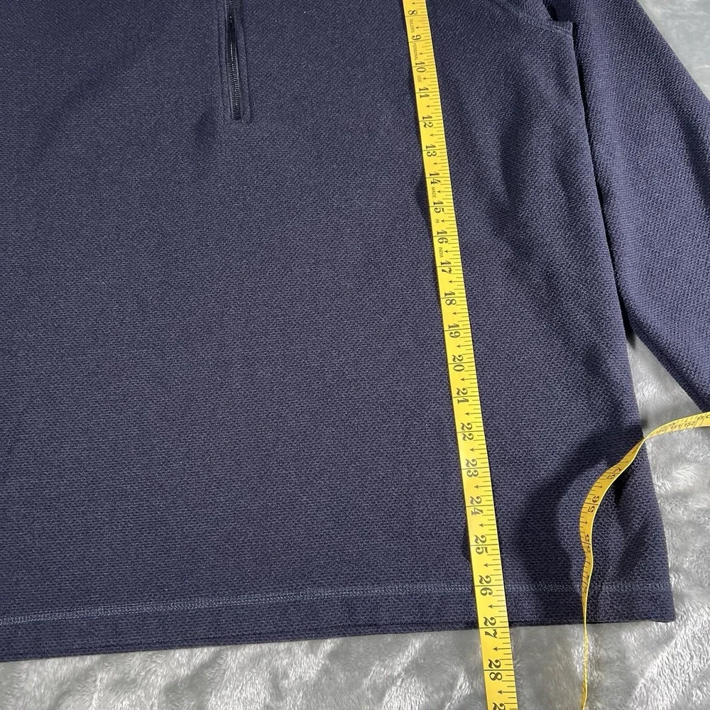 The North Face Sweater Mens Large Navy Blue Long Sleeve 1/4 Zip Fleece Pullover